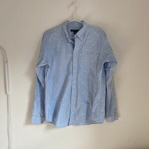 Brooks Brothers Fleece Boys Patterned Button-Up, Size XL